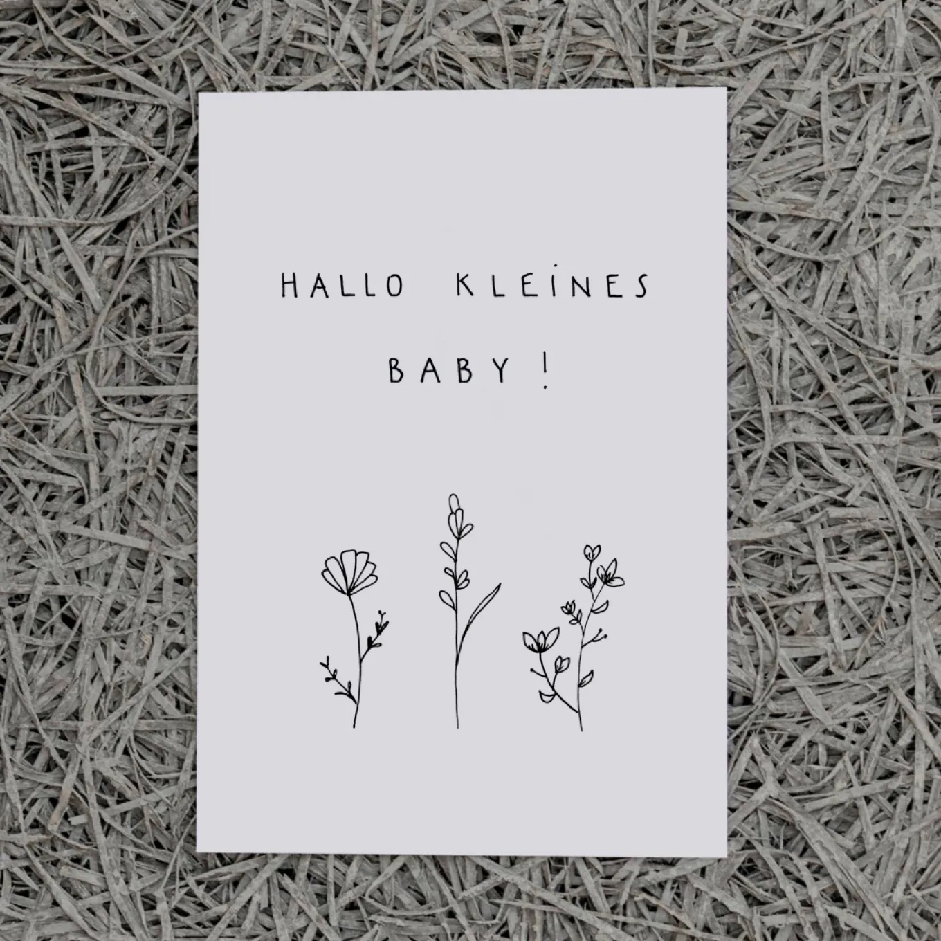 Slowlay Postkarte "Hallo kleines Baby"