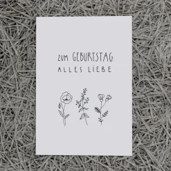 Slowlay Postkarte "Zum Geburtstag alles Liebe”