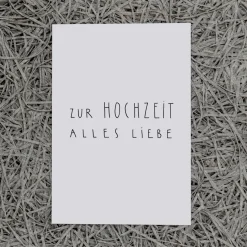 Slowlay Postkarte "Zur Hochzeit alles Liebe"