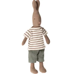 Stofftier Hase Gestreiftes Shirt Größe 2