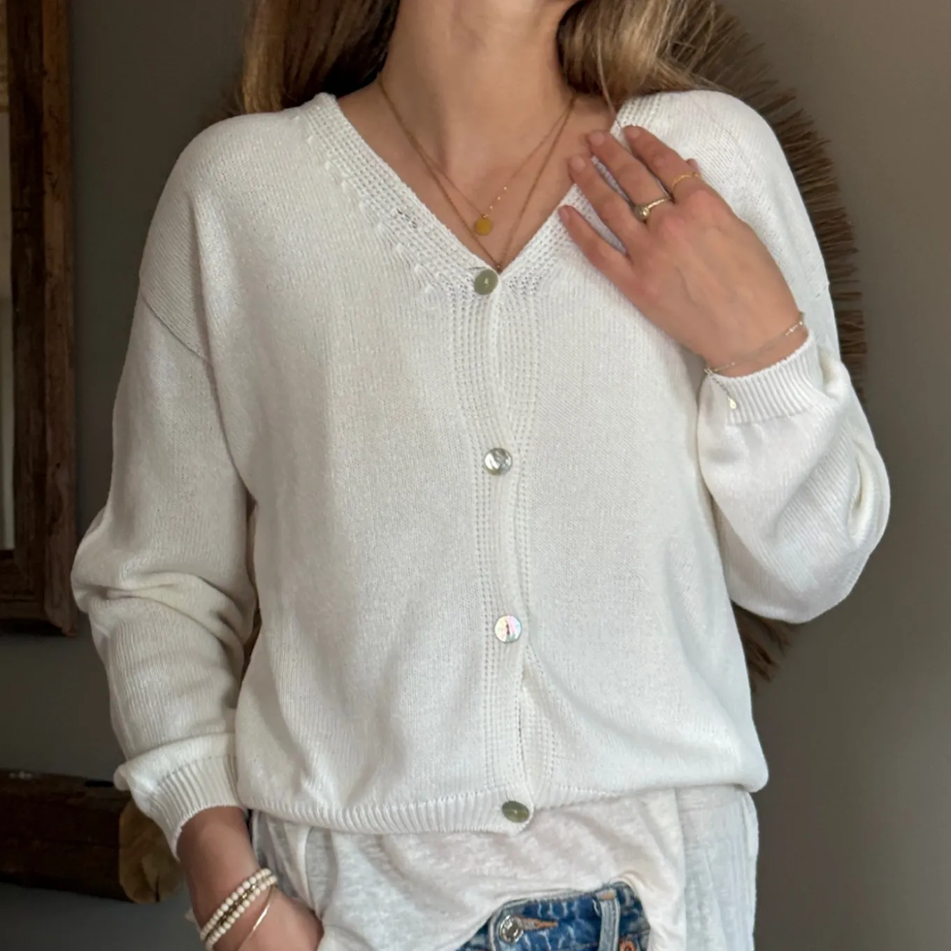 Strickjacke mit Knöpfen