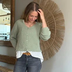 Strickjacke mit Knöpfen