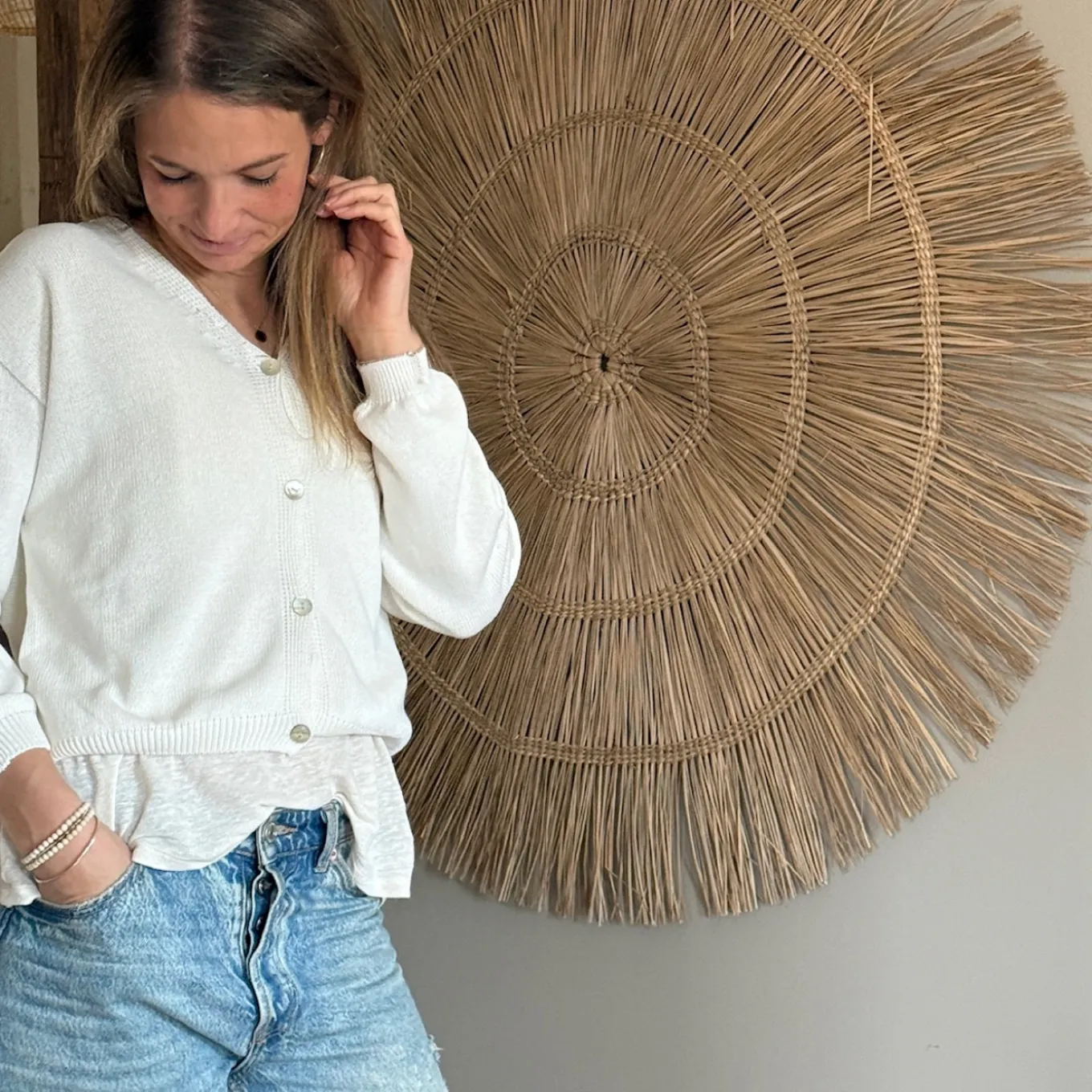 Strickjacke mit Knöpfen