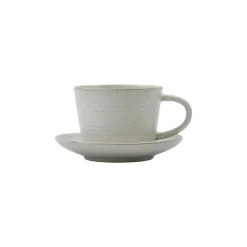 Tasse Steingut mit Unterteller