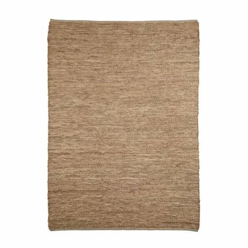Teppich handgewebt Leder