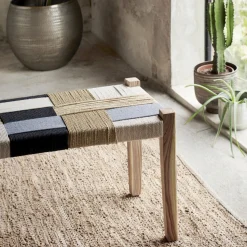 Teppich handgewebt Leder