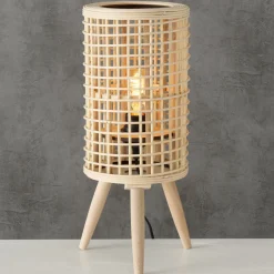 Tischlampe Rattan