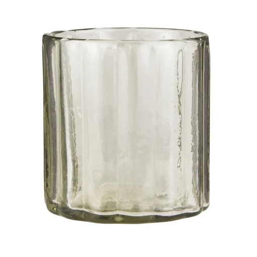 Topf Glas mit Rillen