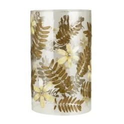 Windlichtglas Blätter