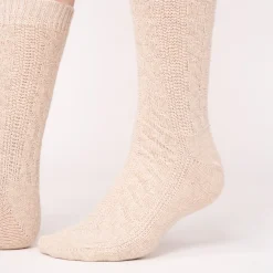 Wollsocken Zopfmuster